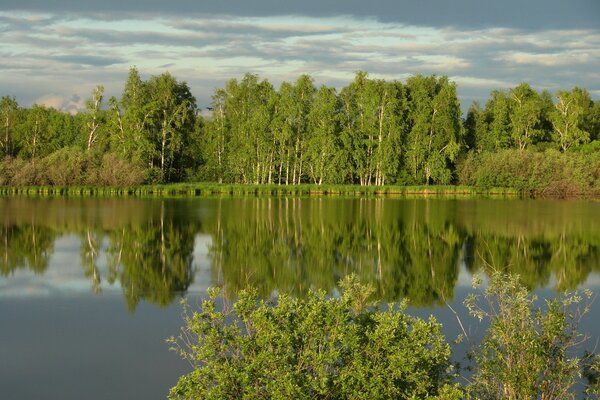 Odbicie wody krajobraz Natura