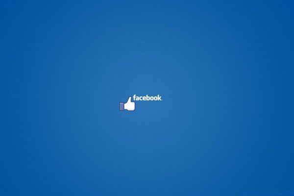 فيسبوك logo شعار على خلفية زرقاء