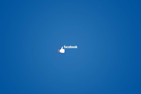 Facebook, logo na niebieskim tle