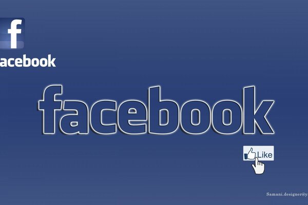 Facebook-Logo auf blauem Hintergrund