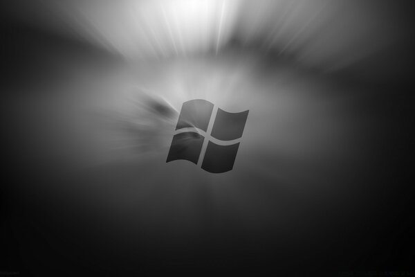 Монохромды нұсқадағы windows эмблемасы