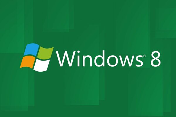 Windows 8 Logo auf grünem Hintergrund