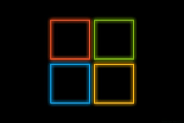 Icona multicolore di Windows su nero