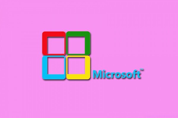 Заставка windows на розовом фоне