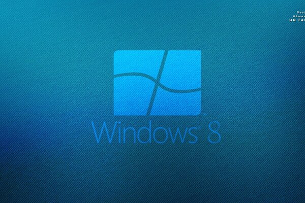 Windows 8 Logo auf blauem Hintergrund