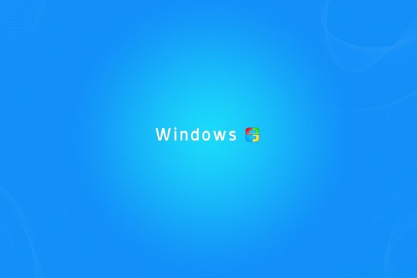 شعار ويندوز على خلفية زرقاء