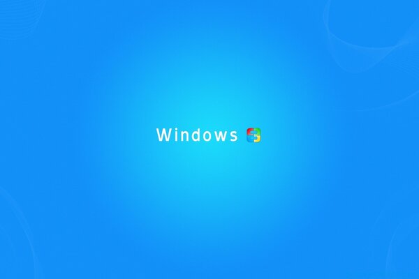 Logo windows na niebieskim tle