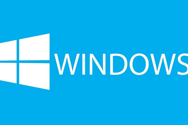 Logo Windows sur fond bleu