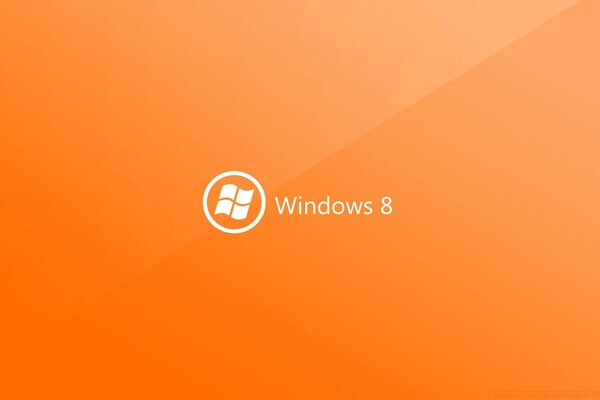 Windows-Logo auf orangefarbenem Hintergrund