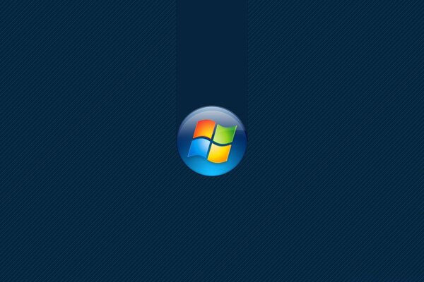 Diseño minimalista. Icono de Windows en el fondo de las barras azules