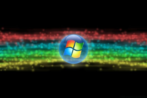 Schönes Regenbogenspektrum von Windows