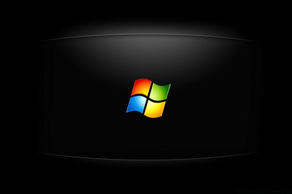 Bright windows icon on a black background