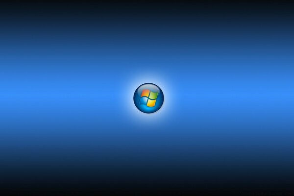 Windows logo on the desktop