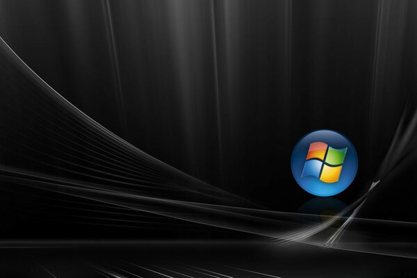 Windows icon on a black background