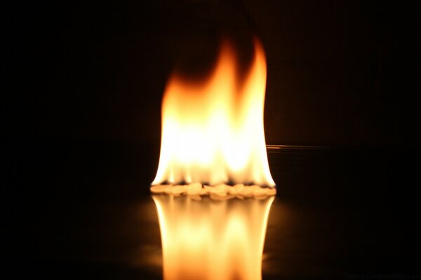 Mesmerizing flames on a black background