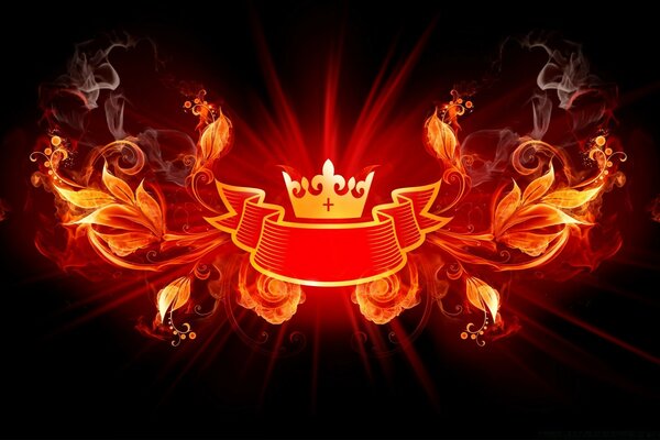 Hot image of the crown on fire