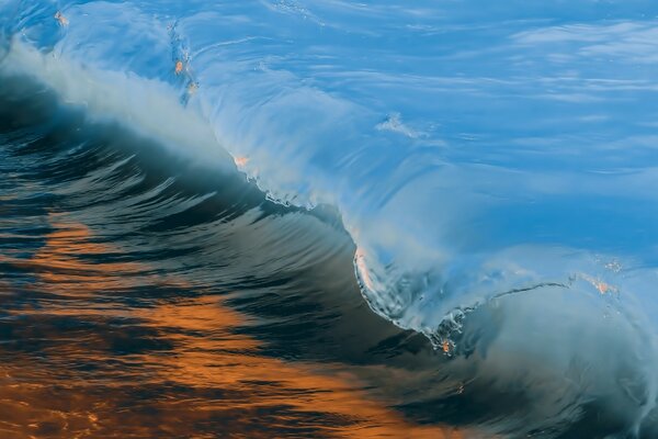 Foto della natura, oceano al tramonto