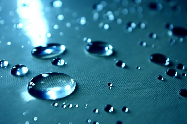 Drops of liquid like precious stones