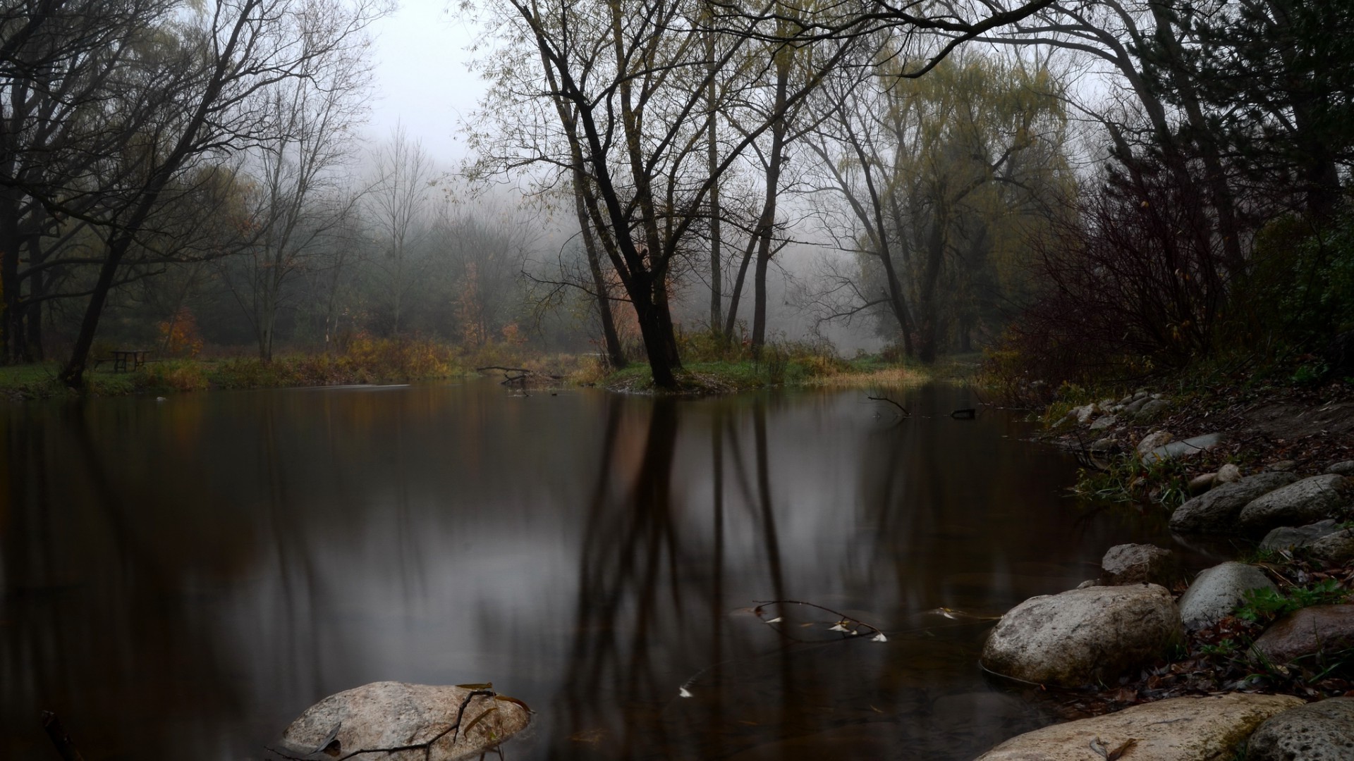 see wasser reflexion landschaft fluss herbst holz natur holz dämmerung im freien flut nebel