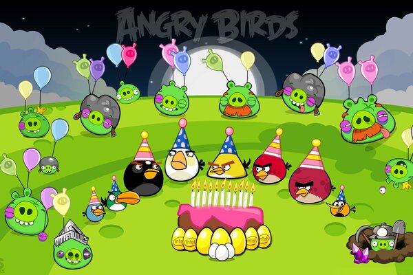 Cute angry birds