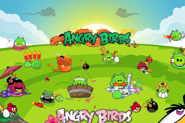 Angry birds na łonie natury