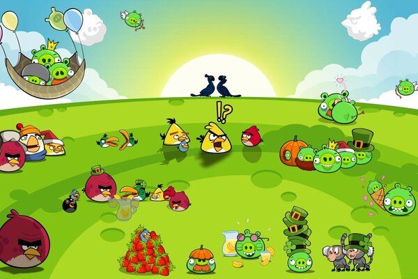 Kinder-Illustration aus dem Spiel Angry Birds