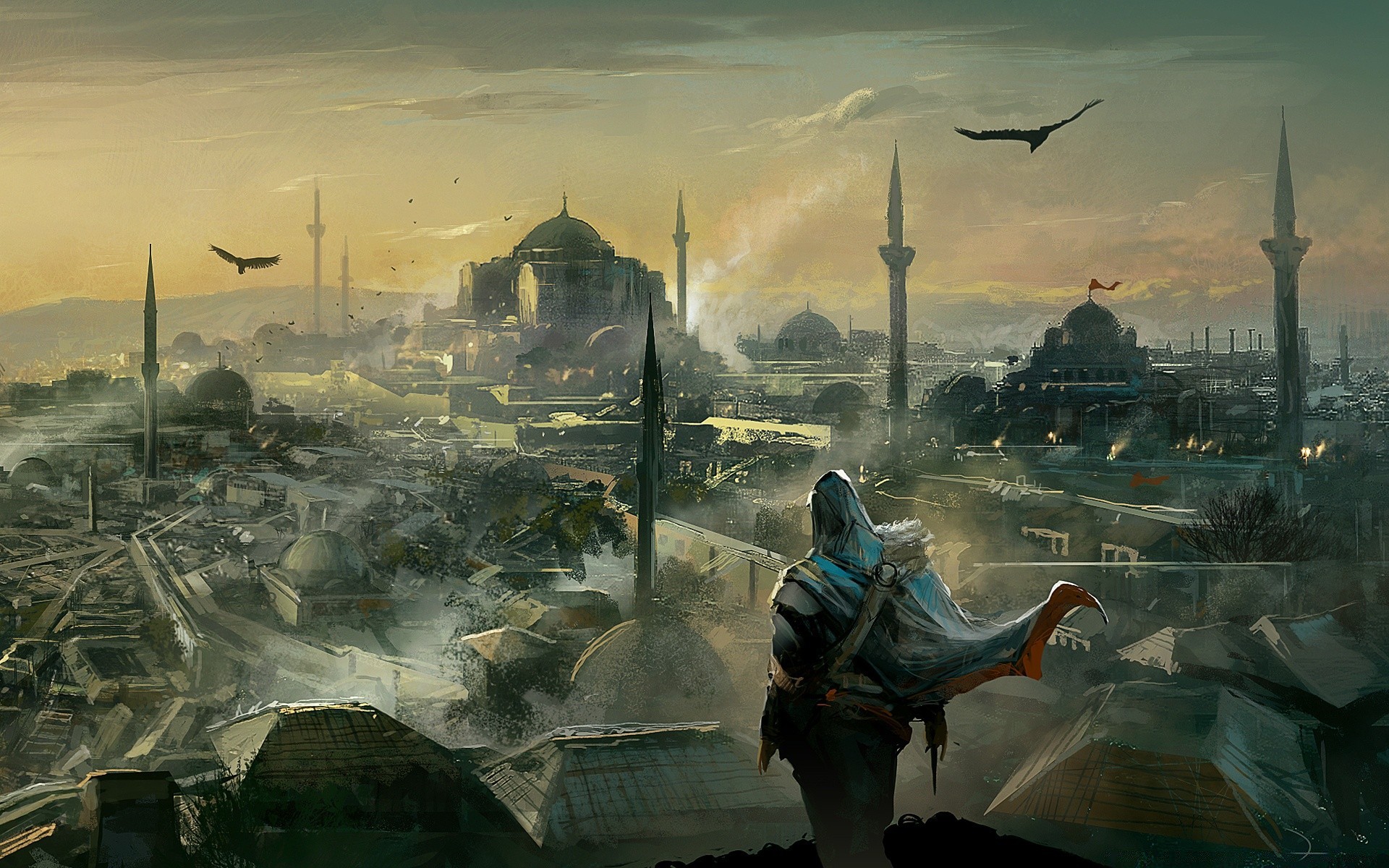 assassin s creed illustration kunst wasser religion reisen stadt malerei landschaft dämmerung auto sturm erwachsener architektur