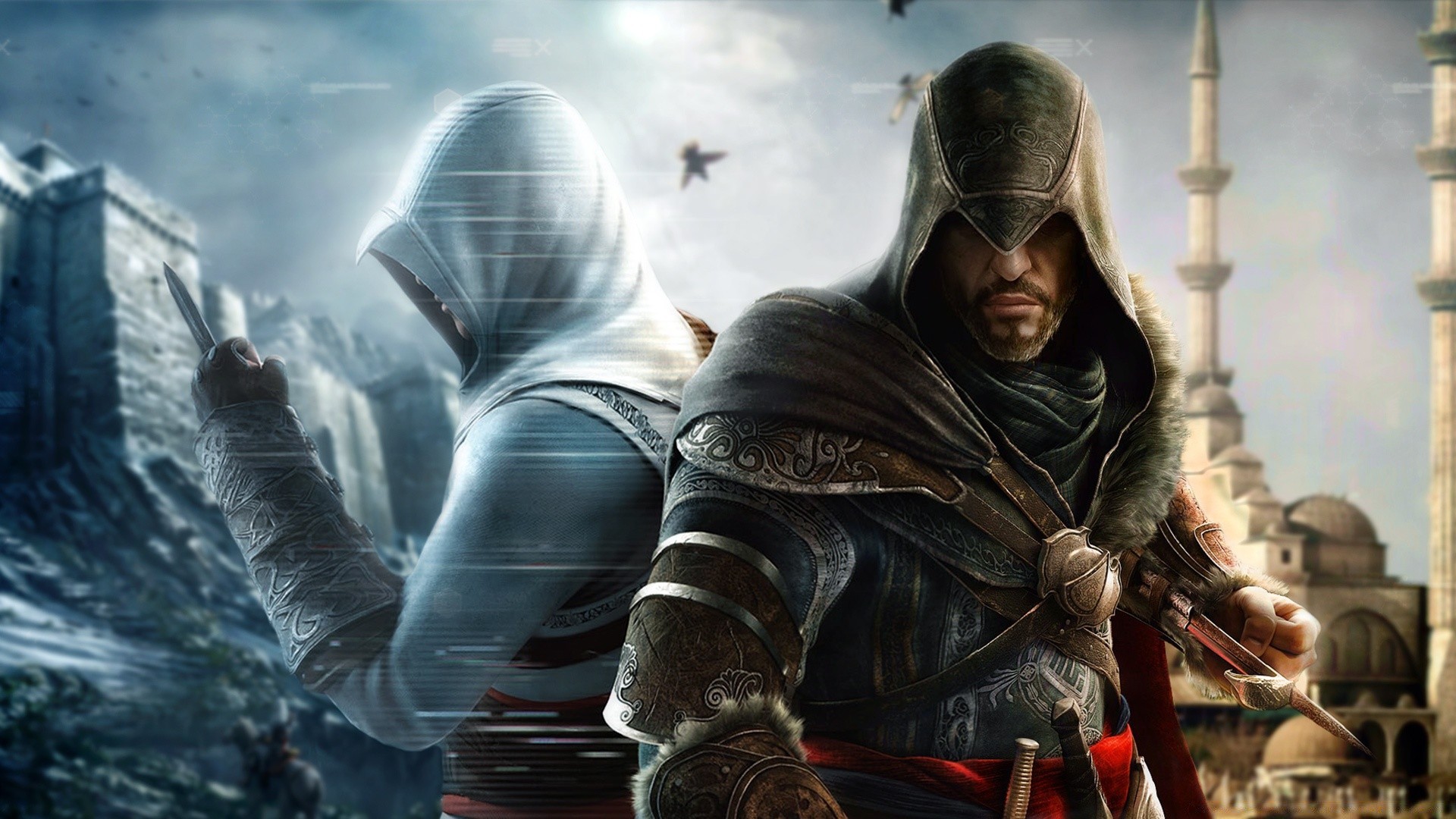 assassin s creed бір портрет дін ересек адам әйел перде