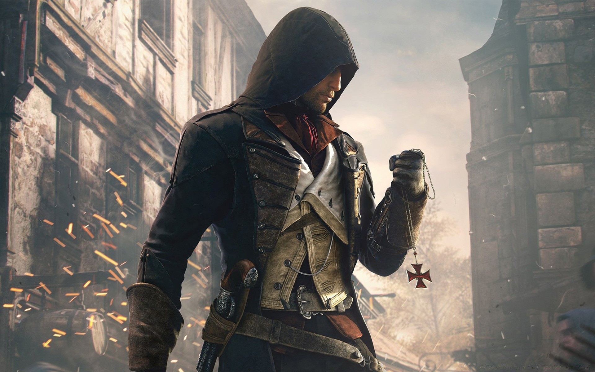 assassin s creed adulto da solo ritratto strada urbano donna città indossare guerra inverno uomo arma