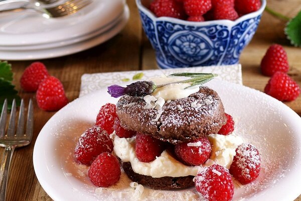 Délicieux dessert aux fraises