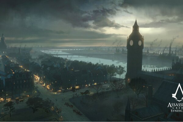 Twilight at sunset in the game assassin s creed