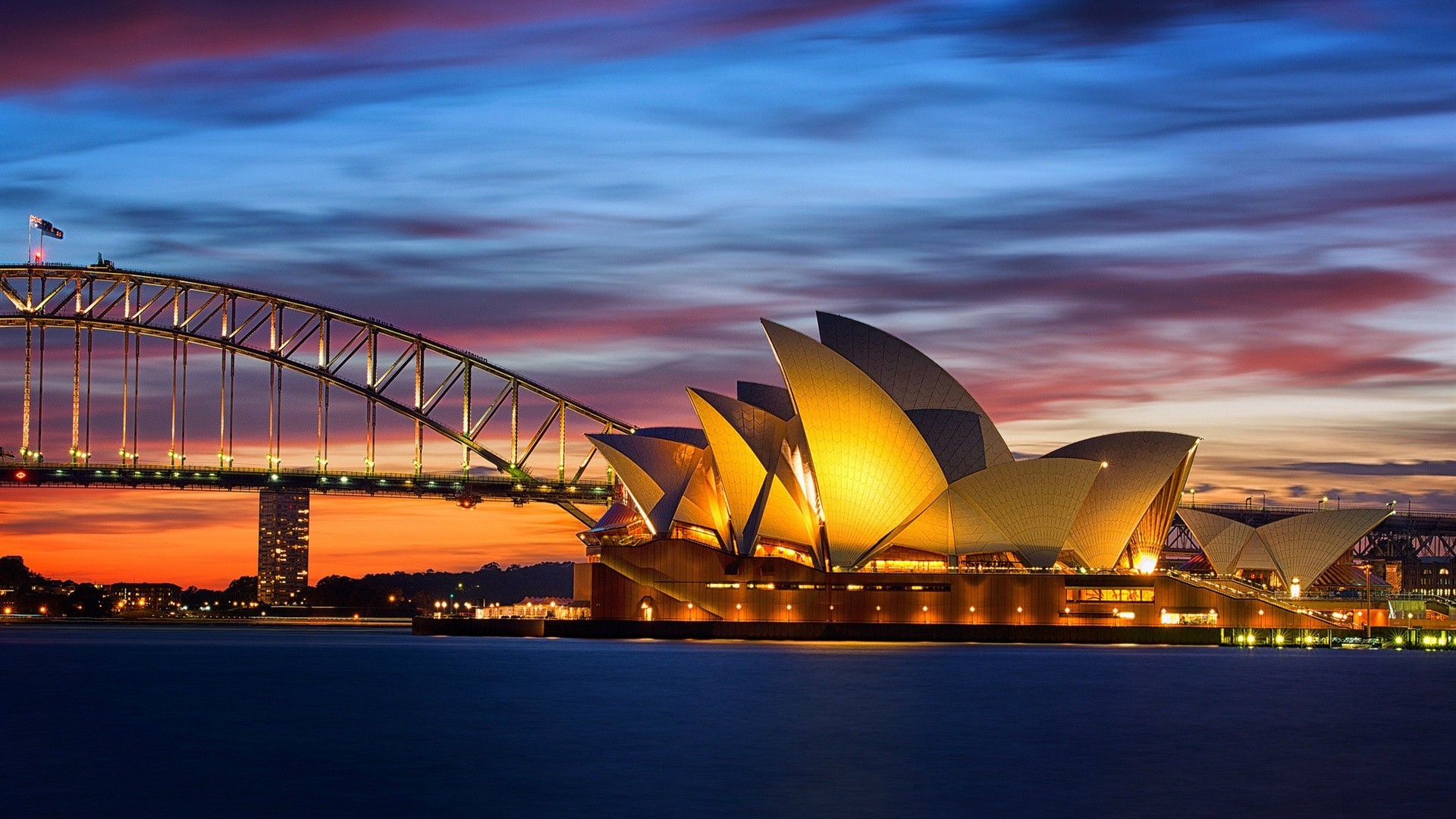 ciudades puente agua cielo viajes arquitectura puesta de sol noche crepúsculo mar luz moderno reflexión sistema de transporte casa ópera río océano ciudad