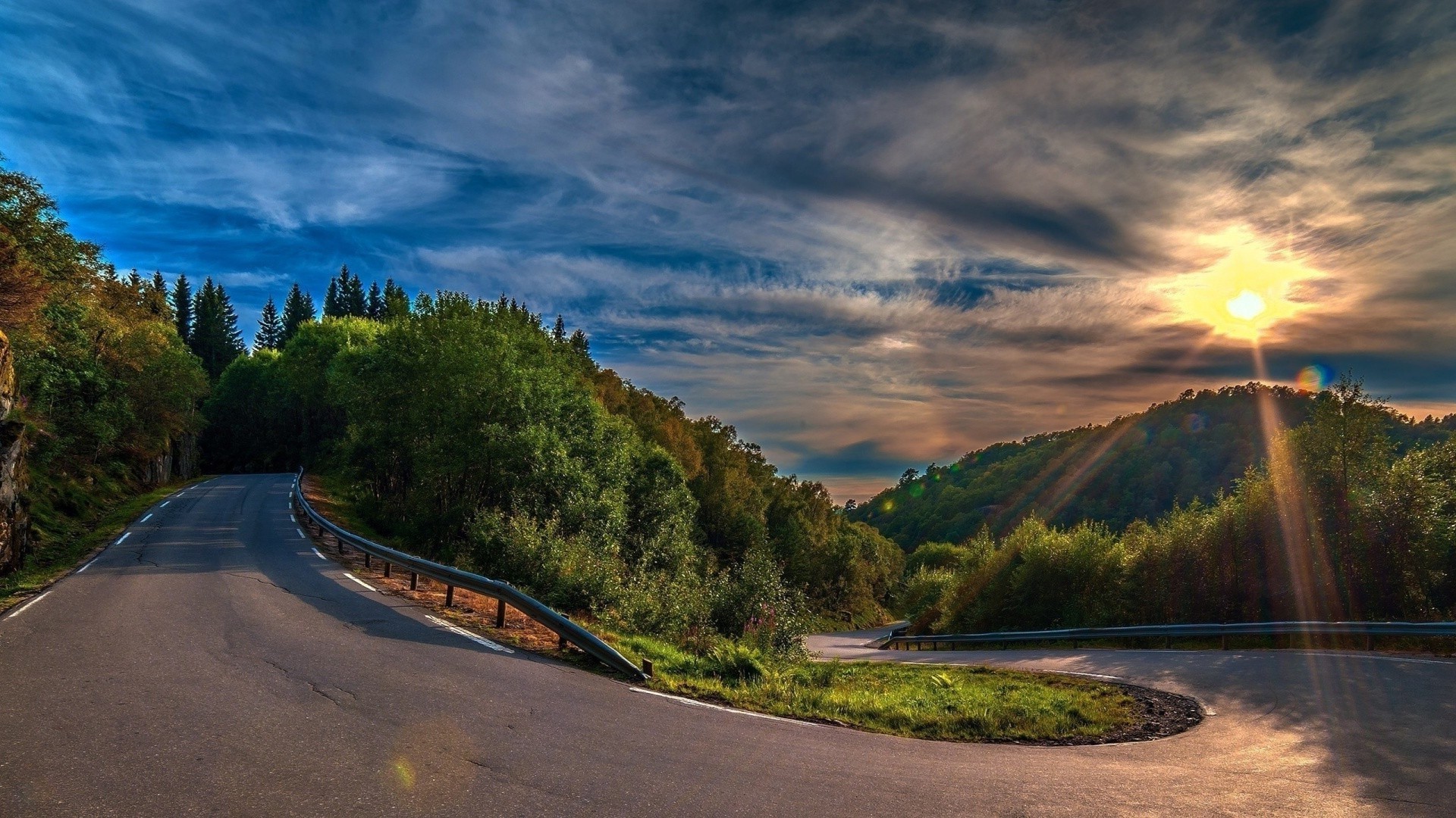 coucher de soleil et aube voyage paysage eau nature route ciel arbre coucher de soleil à l extérieur montagnes aube rivière soir été