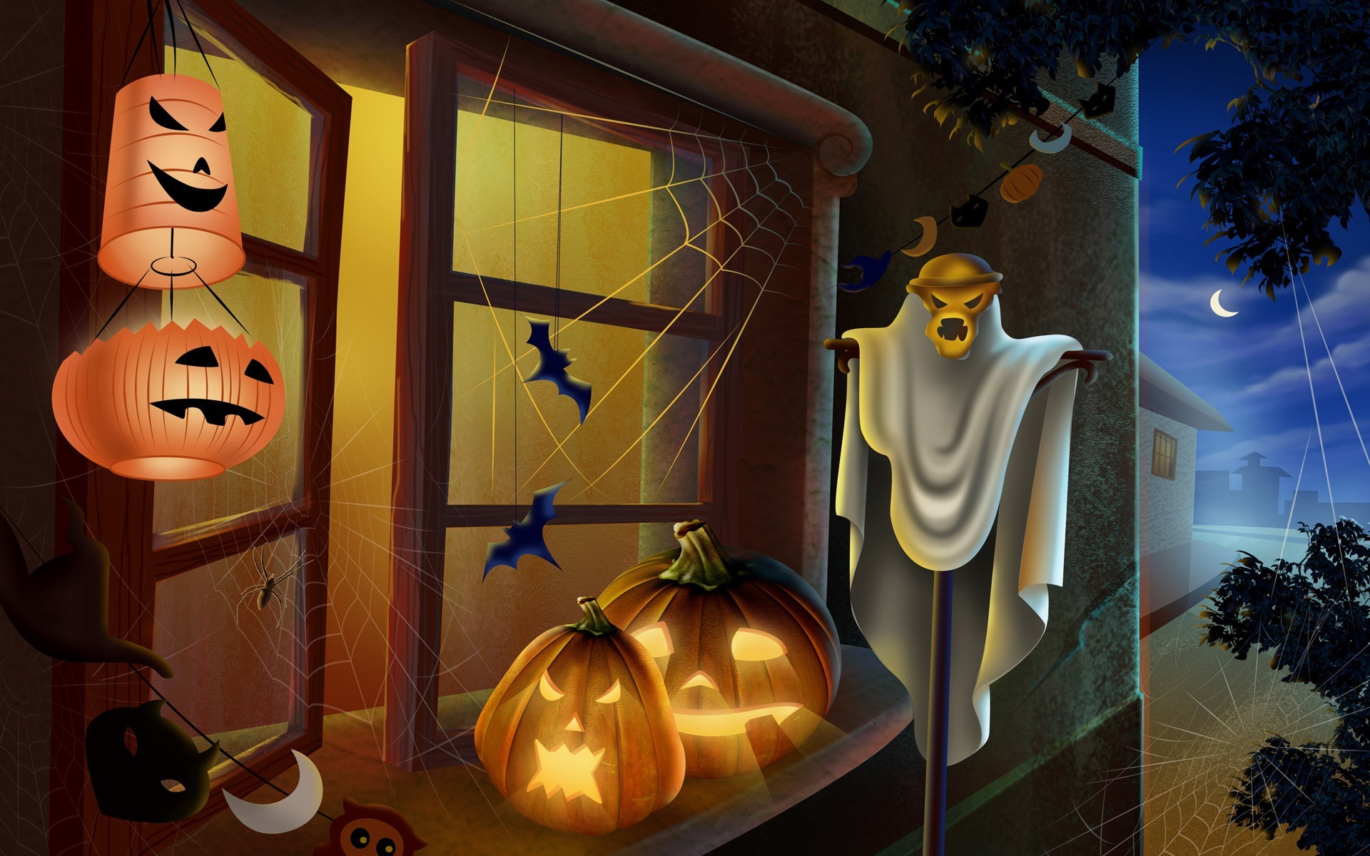 halloween skizze illustration laterne kürbis