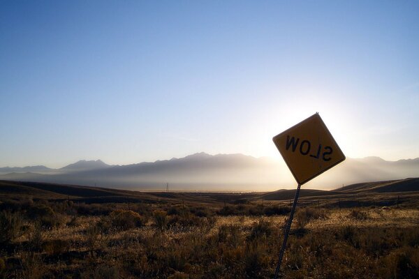 Segno lento nel deserto