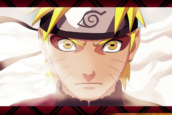 Naruto con los ojos amarillos