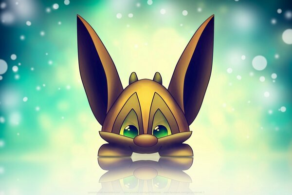 Cute cartoon character with big ears