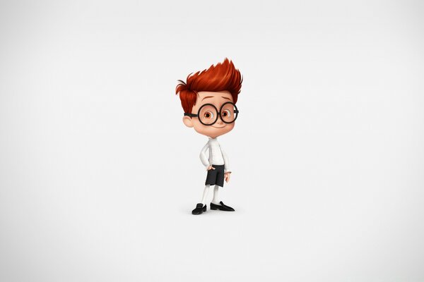 The art of animation, a cartoon character with glasses