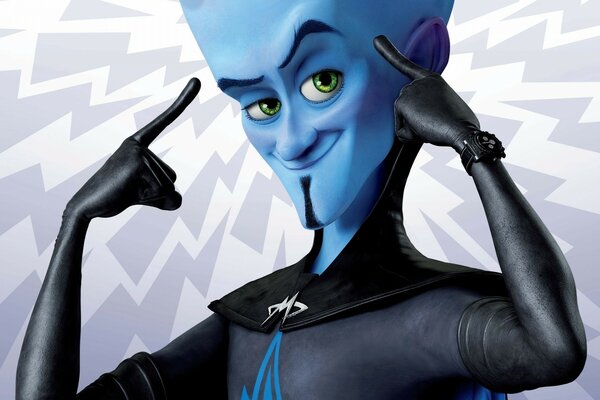 Cartoon Megamind ein auf Hintergrund