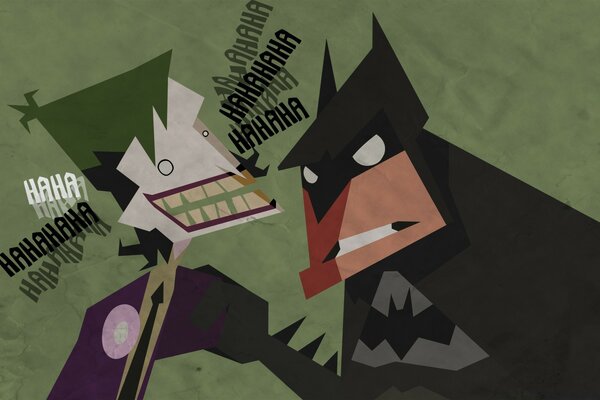 Drawn batman angry at the joker