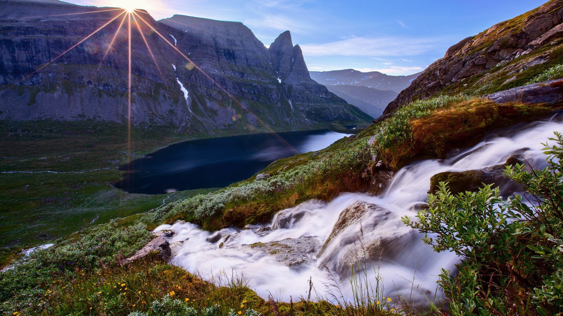 coucher du soleil et l aube paysage montagnes eau nature voyage à l extérieur rock ciel scénique neige rivière bois bois lac automne