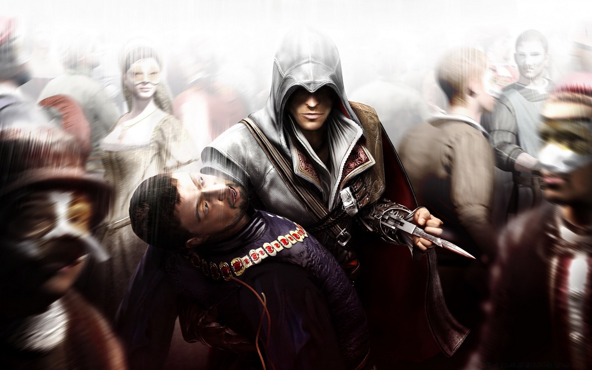 assassin s creed gruppo donna adulto ritratto bambino uomo espressione facciale indossare musica