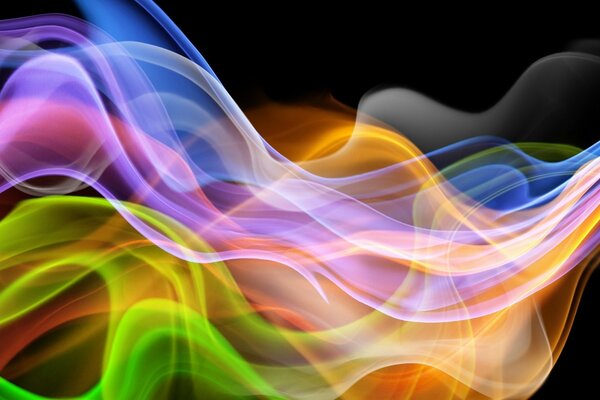 Screensaver futuristic wallpaper colored smoke