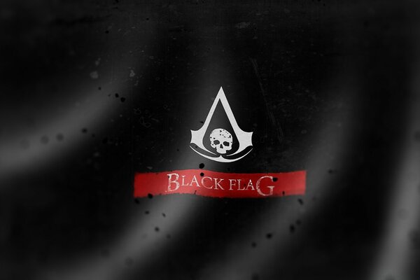 Black flag. Crown and Skull