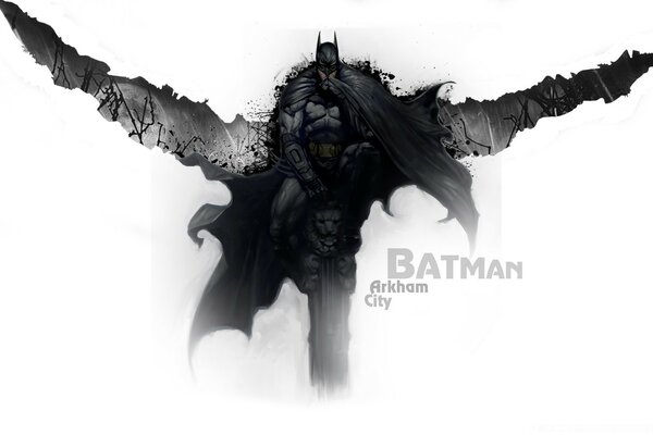 Art fantasy, batman in grau