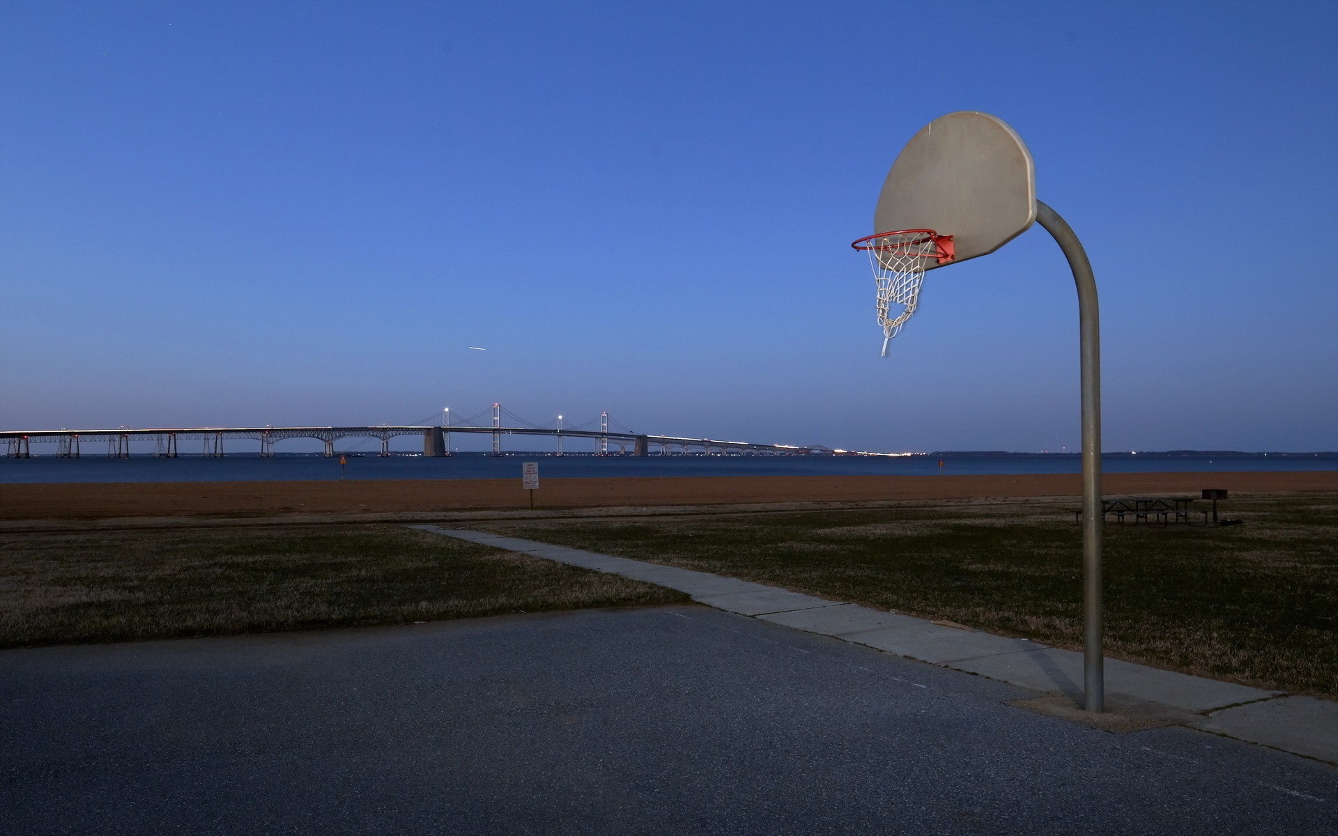 basketball sky landscape travel outdoors water