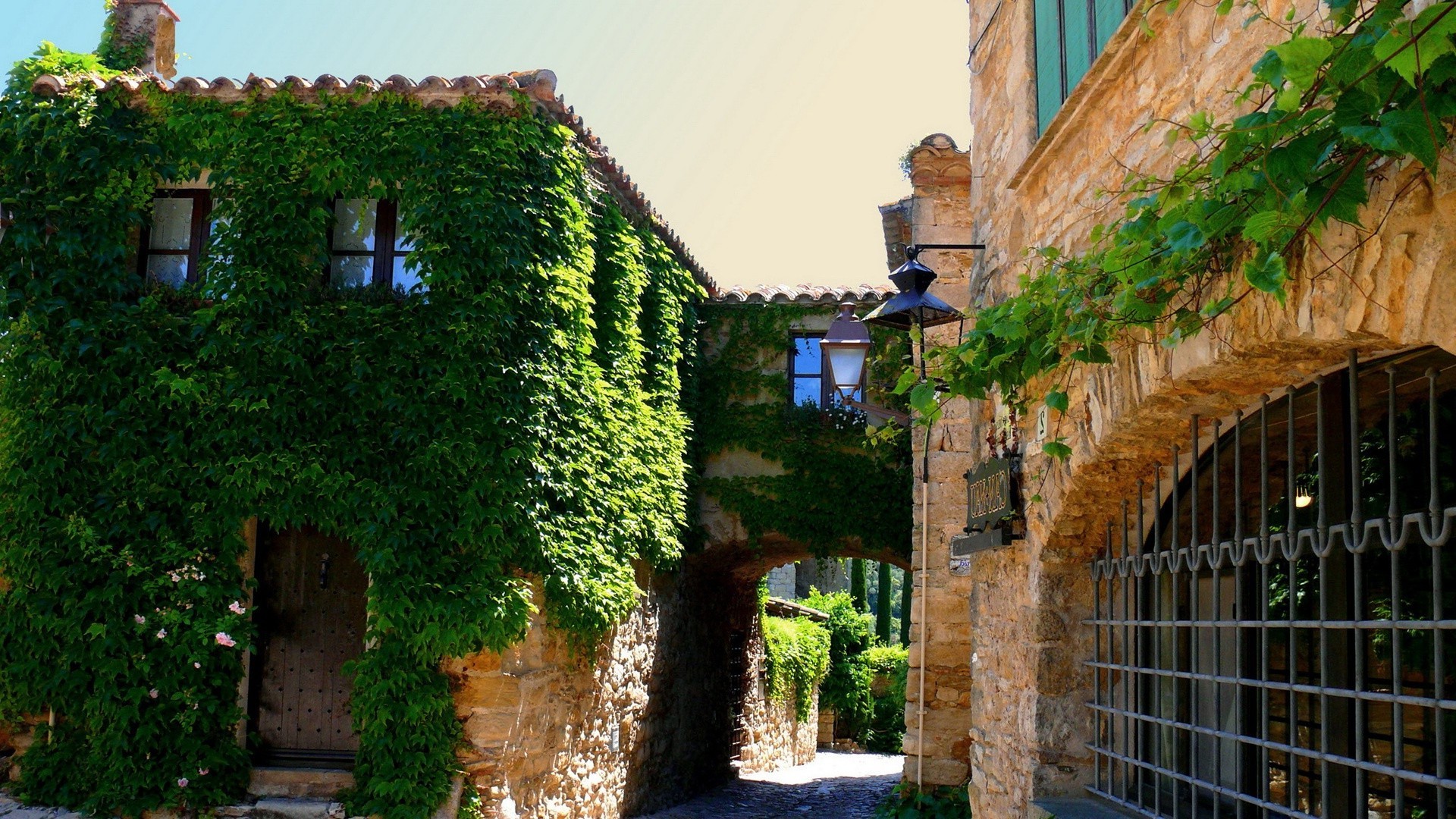 city house architecture building family window old home street ivy travel garden wall outdoors wood town bungalow tree summer