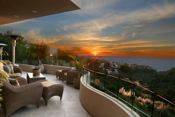 Custom view on the veranda from the room