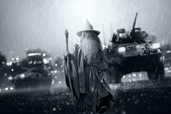 GANDOLF À FRENTE DA BRIGADA DE TANQUES