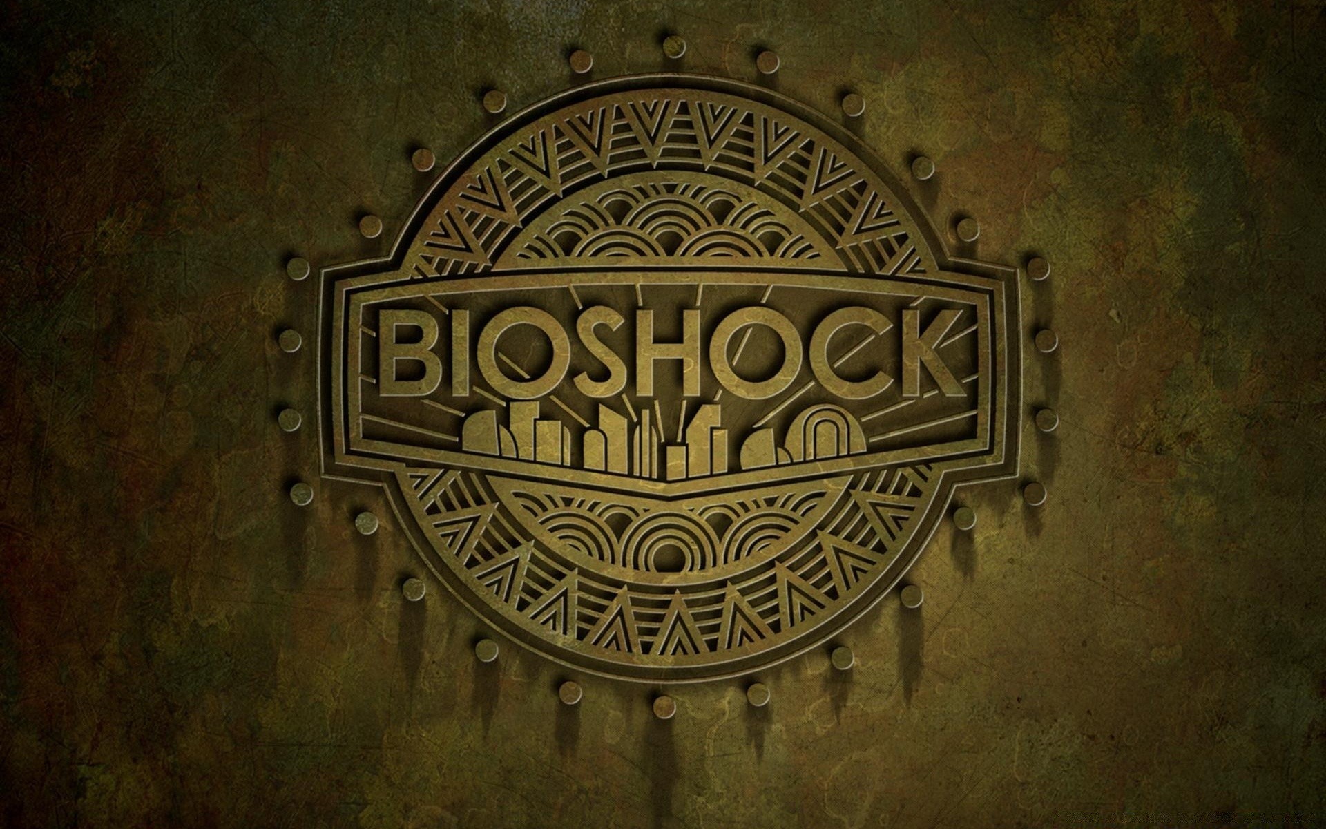 bioshock alt metall eisen stahl marge vignette retro verzierte desktop rostig kunst bilderrahmen design schmutzig dekoration wand vintage textur illustration